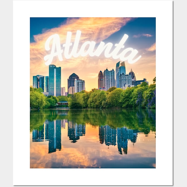 Atlanta Georgia City Skyline Wall Art by Lavender Celeste